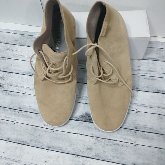 Mens Cole Haa High Top Sneakers Tan Suede Size 10M - Picture 8 of 8